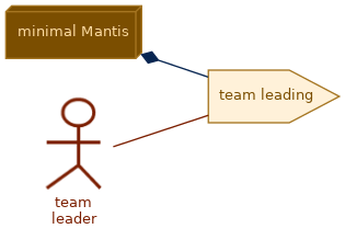 spem diagram of the activity overview: team leading
