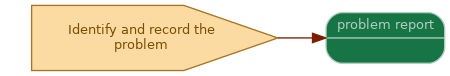 spem diagram of an artefact overview: problem report