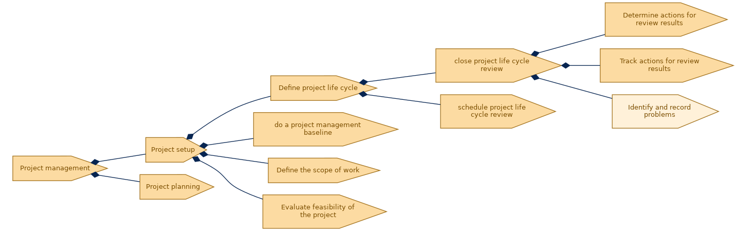 spem diagram of the activity breakdown: Identify and record problems