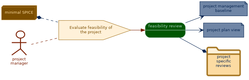 spem diagram of the activity overview: Evaluate feasibility of the project