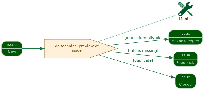 spem diagram of the activity overview: do technical preview of issue