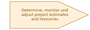 spem diagram of the activity overview: Determine, monitor und adjust project estimates and resources