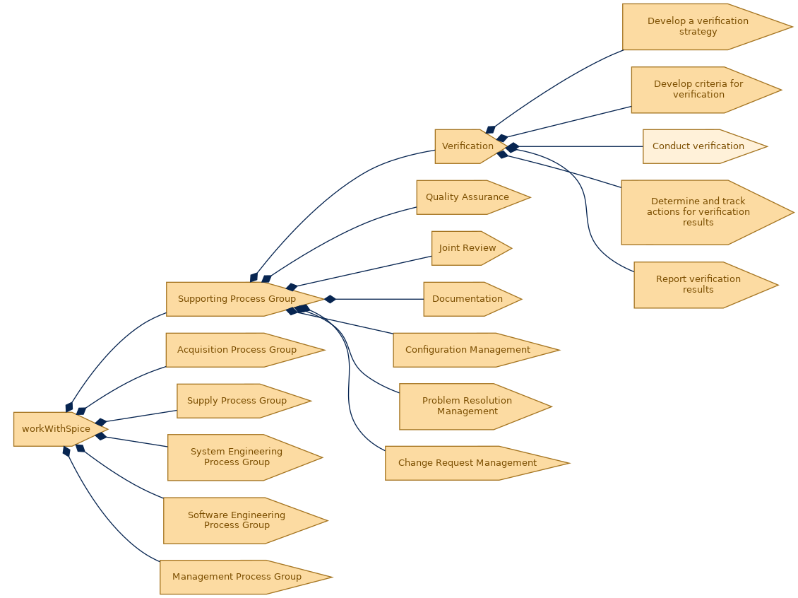 spem diagram of the activity breakdown: Conduct verification