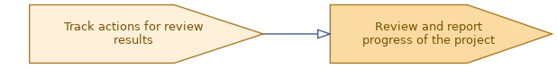 spem diagram of the activity overview: Track actions for review results