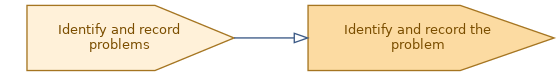 spem diagram of the activity overview: Identify and record problems