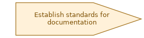 spem diagram of the activity overview: Establish standards for documentation