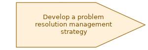 spem diagram of the activity overview: Develop a problem resolution management strategy