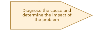 spem diagram of the activity overview: Diagnose the cause and determine the impact of the problem