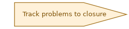 spem diagram of the activity overview: Track problems to closure