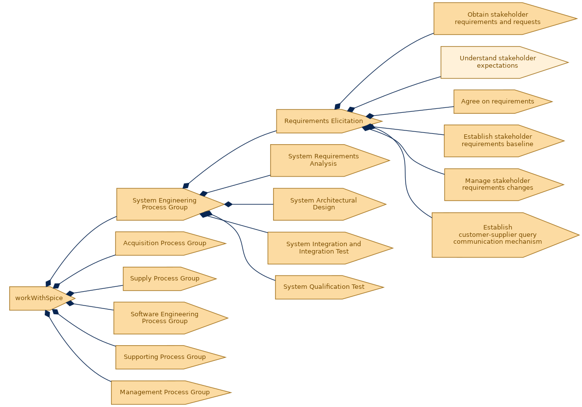 spem diagram of the activity breakdown: Understand stakeholder expectations