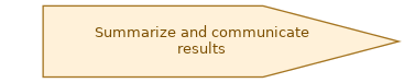 spem diagram of the activity overview: Summarize and communicate results